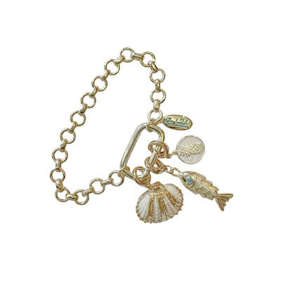 charleston circle link bracelet gold
