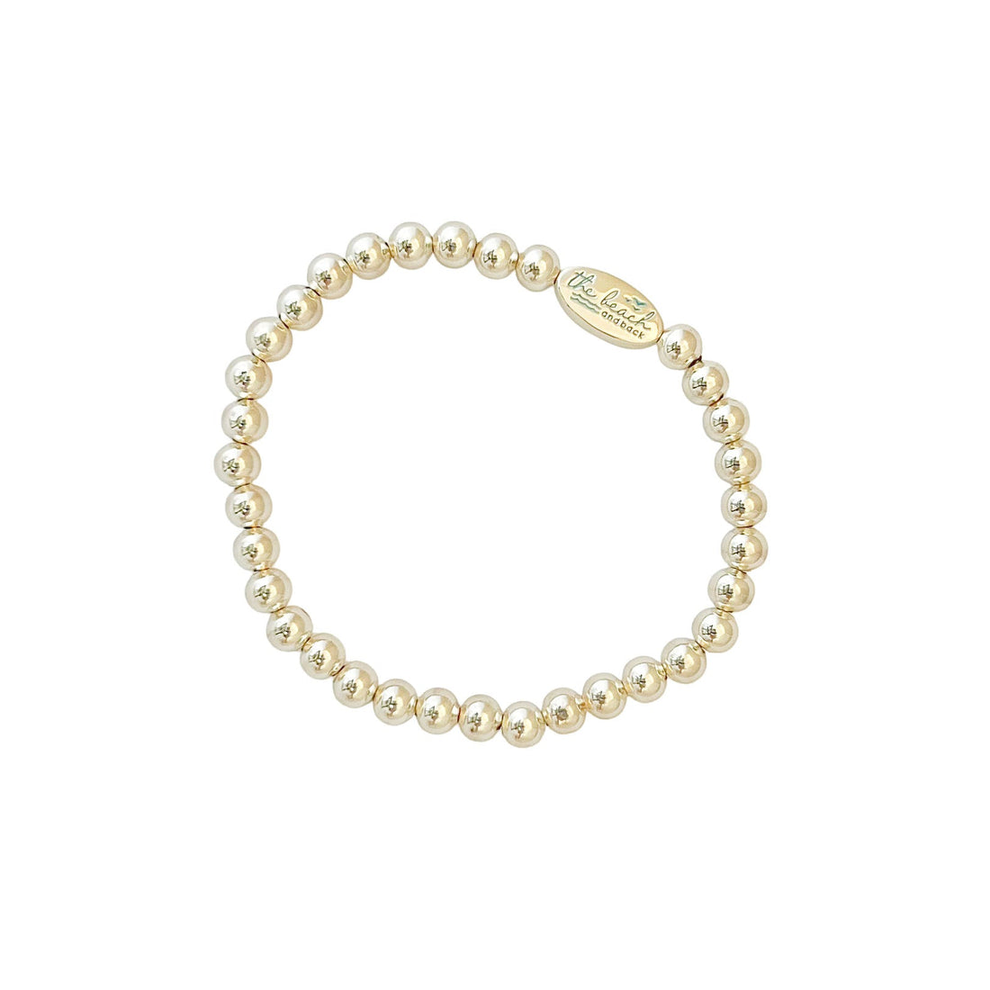 newport bead stretch bracelet gold