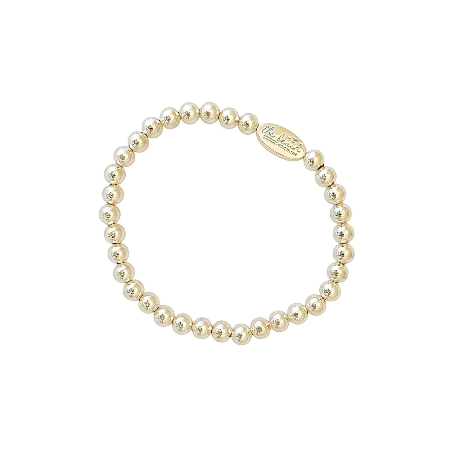newport bead stretch bracelet gold