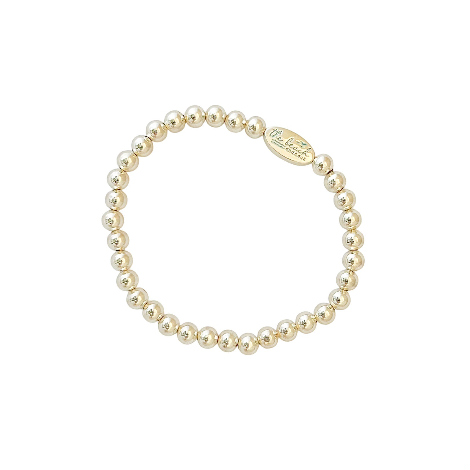 newport bead stretch bracelet gold
