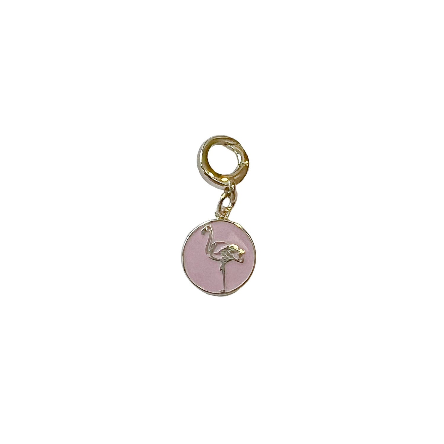 charleston flamingo coin charm