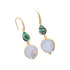 ocean springs abalone shell and irregular freshwater pearl earrings