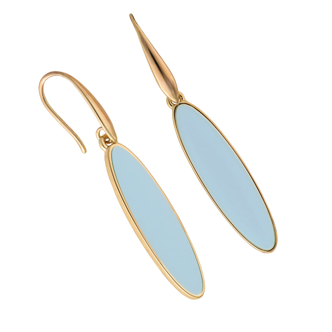 lavallette long board earrings aqua