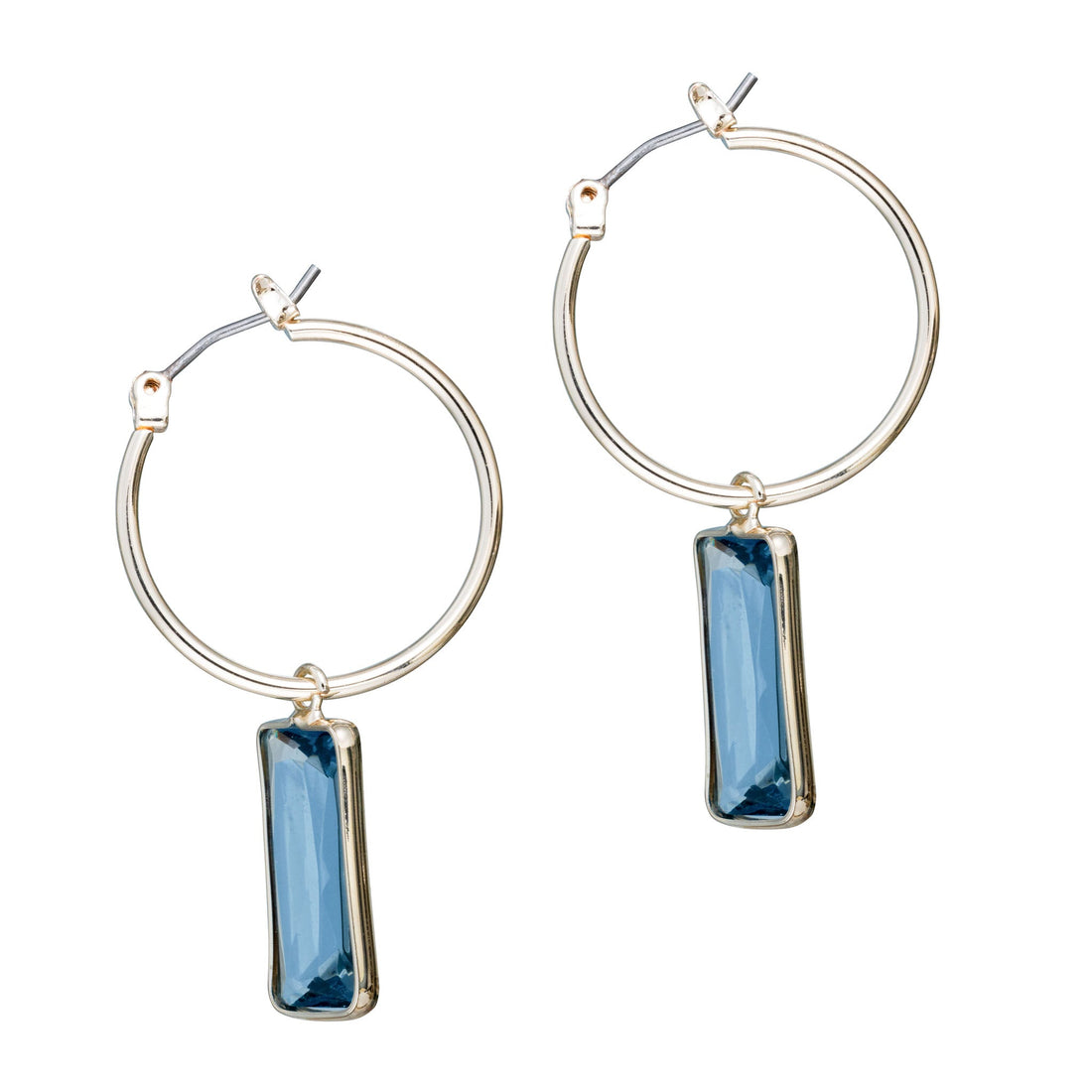 charleston rectangle hoop ears blue gold