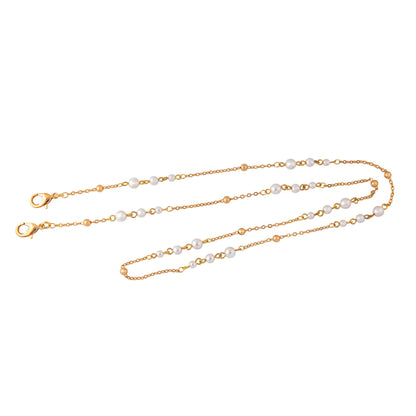 convertible mask chain glasses chain with faux pearls
