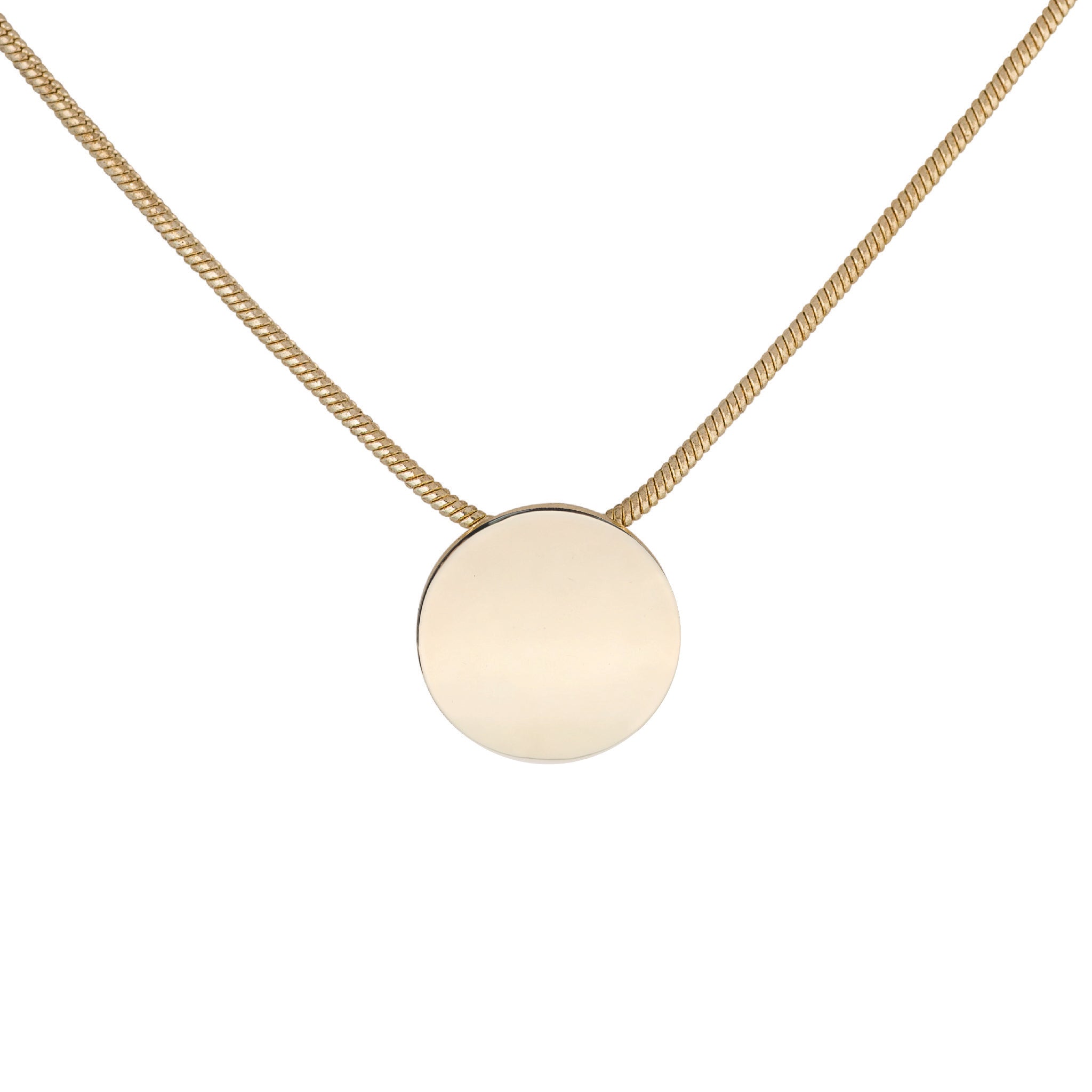dana point circle necklace gold