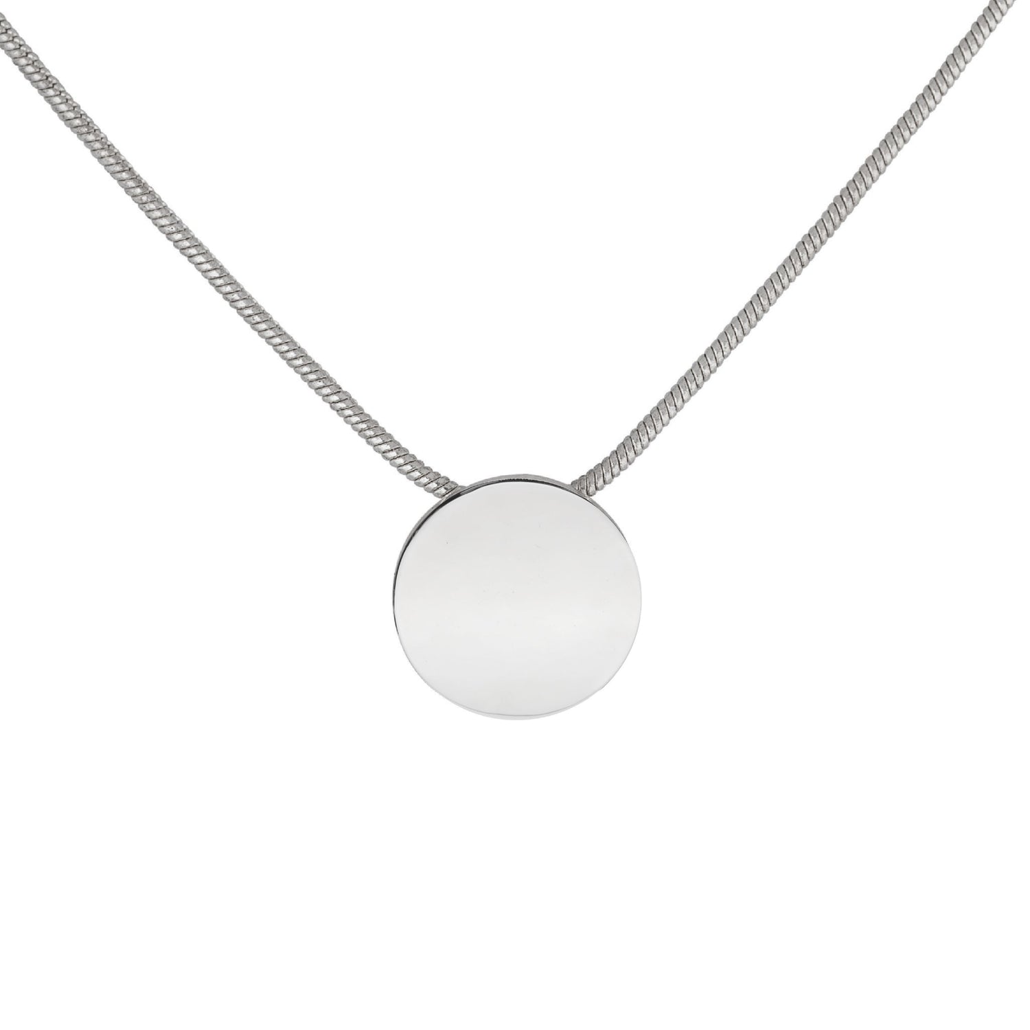 dana point circle necklace silver