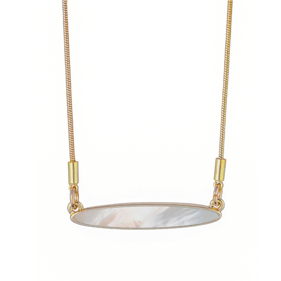 lavallette long board necklace mother of pearl