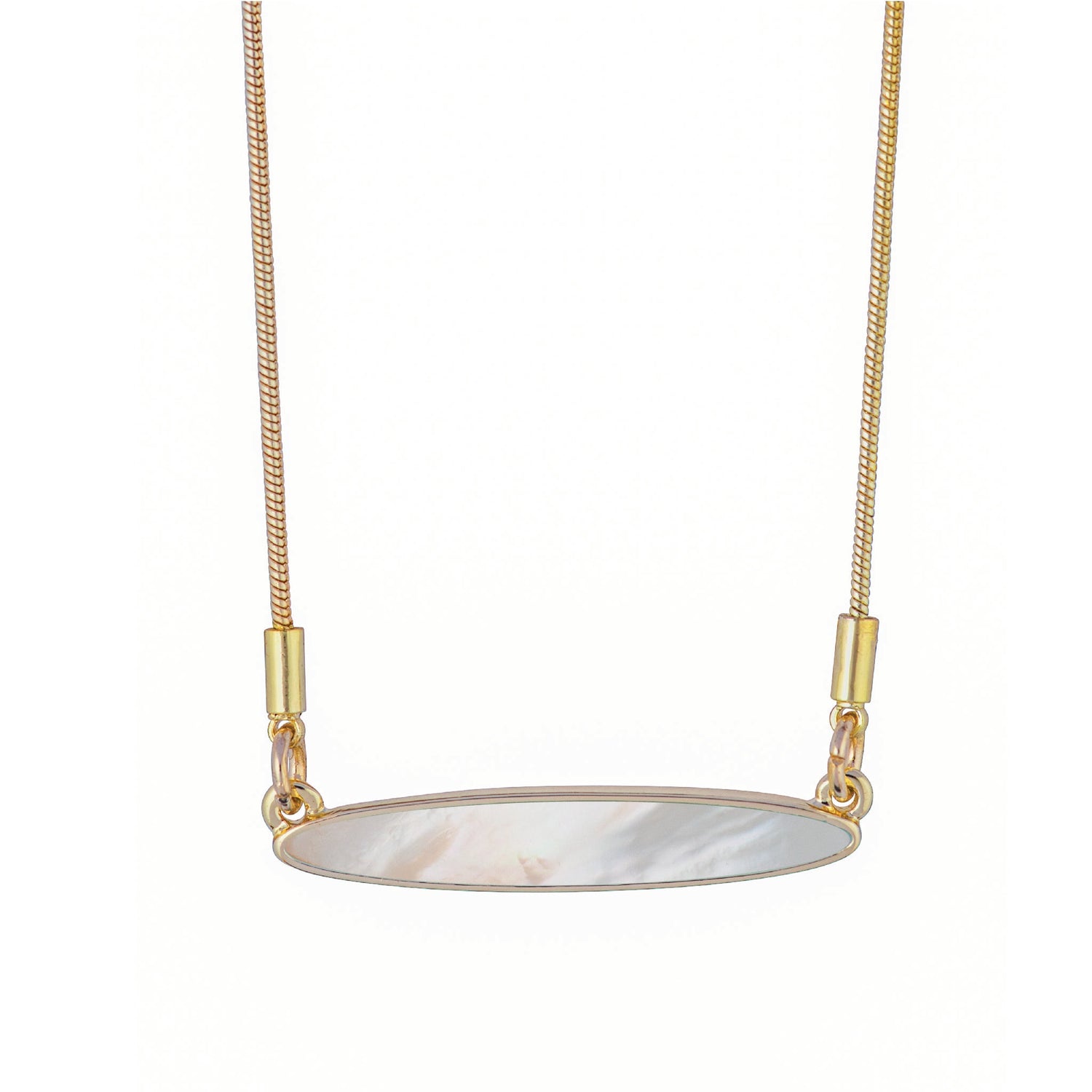 lavallette long board necklace mother of pearl