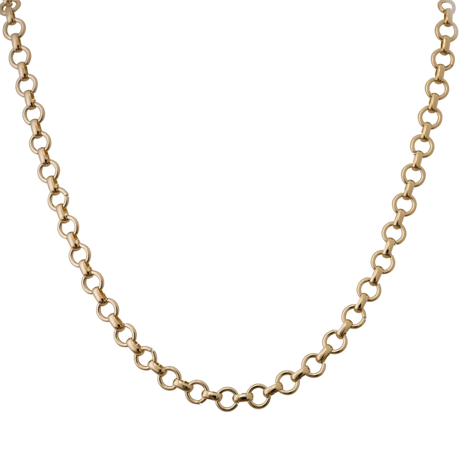 charleston circle link necklace gold