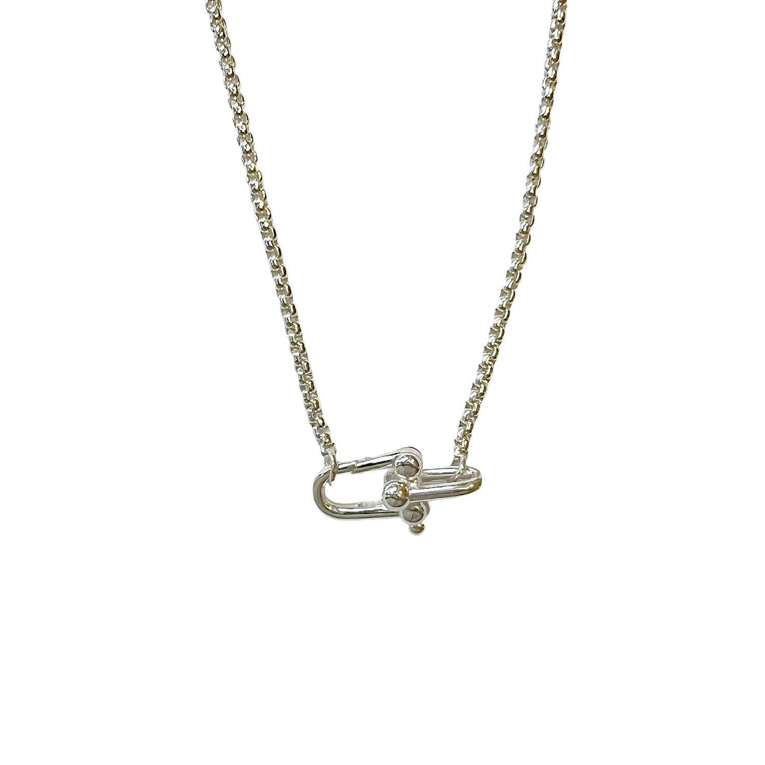 newport link necklace silver