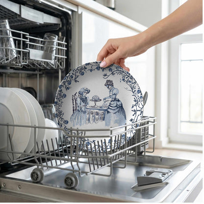 Domestic Zombie Tea Party Plate, Delft