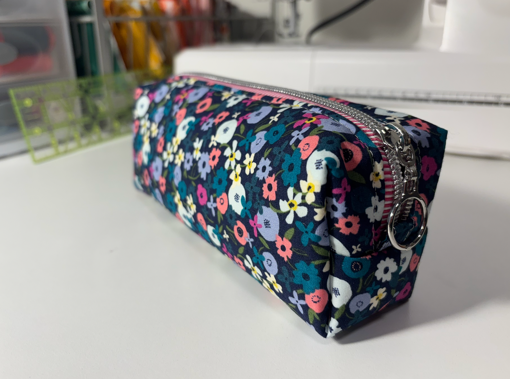 Small Boxy Pencil Case or Travel Pouch