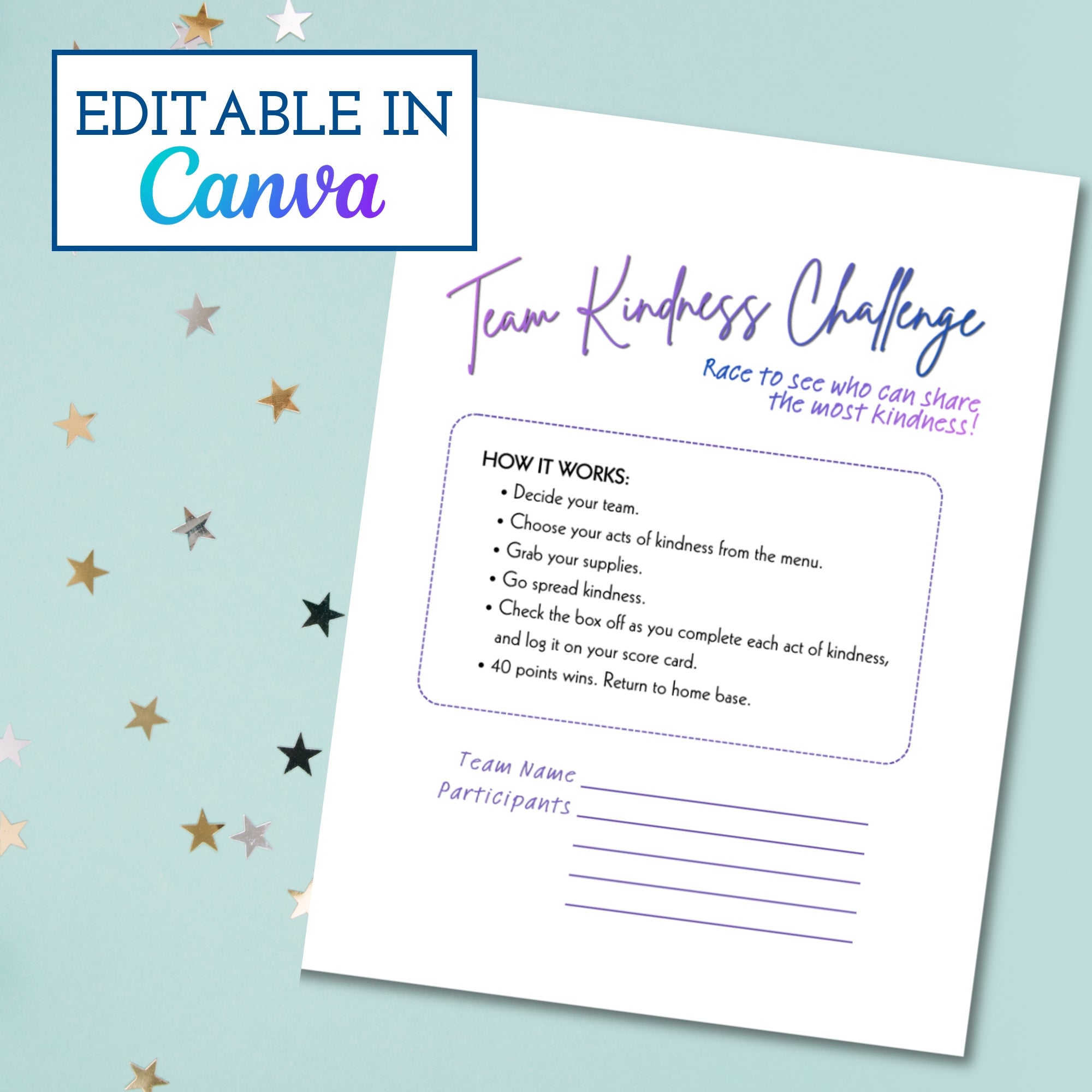 random-acts-of-kindness-group-activity-kit-printable-team-challenge-fully-editable-canva-template-family-fun-milestone-birthday-idea