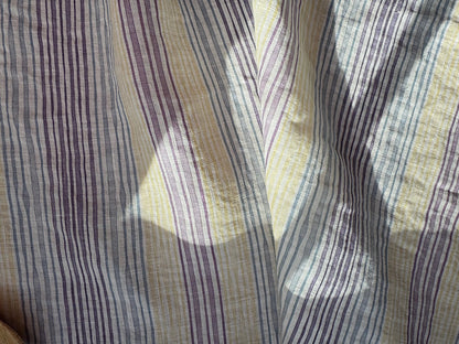 hydrangea stripes linen tea towel