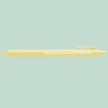 The Best People in Life Are Free jotter pen - MangoIllustrated - Pens