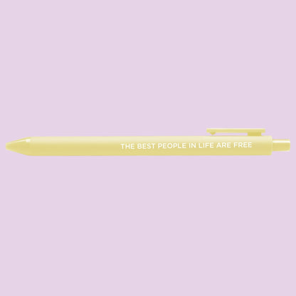 The Best People in Life Are Free jotter pen - MangoIllustrated - Pens
