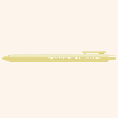 The Best People in Life Are Free jotter pen - MangoIllustrated - Pens