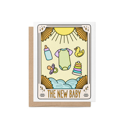 The New Baby Tarot Card Congratulations Card - MangoIllustrated - Greeting Cards