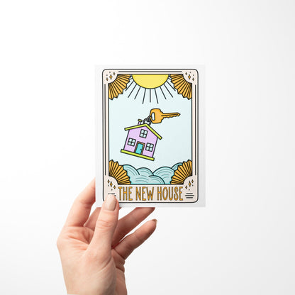 The New House Tarot Card Congratulations Card - MangoIllustrated - Greeting Cards