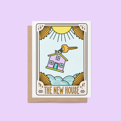 The New House Tarot Card Congratulations Card - MangoIllustrated - Greeting Cards