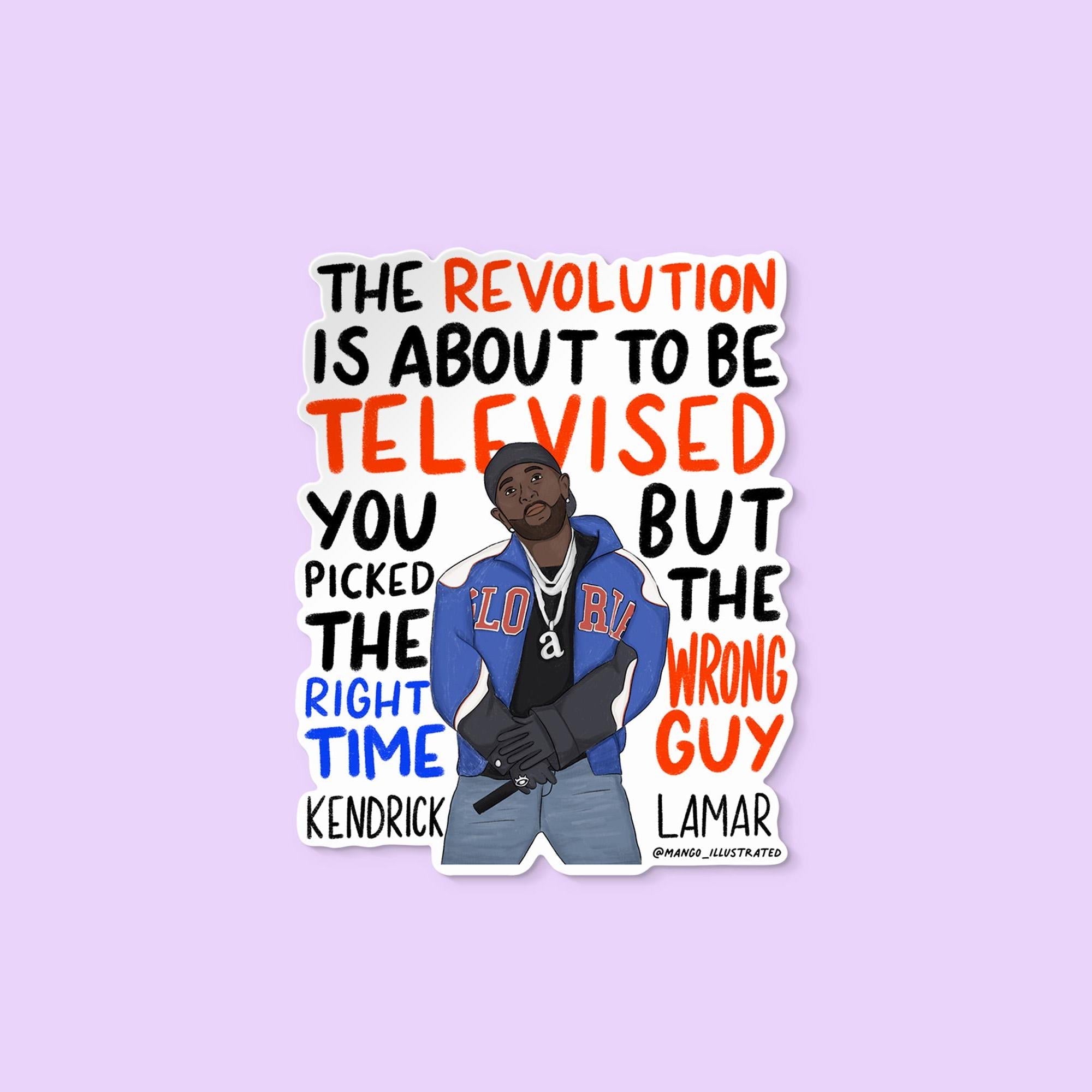 The revolution is about to be televised sticker - MangoIllustrated - Sticker