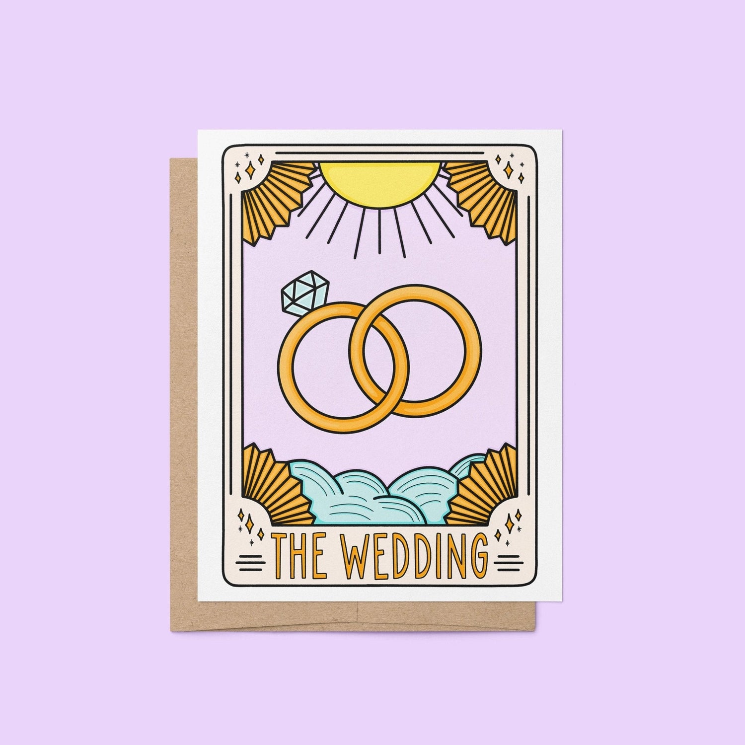 The Wedding Tarot Card Congratulations Card - MangoIllustrated - Greeting Cards