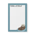 Notepad with blue border, heading “Things I Otter Do,” and illustration of a cute otter floating in water – playful stationery gift for animal lovers.