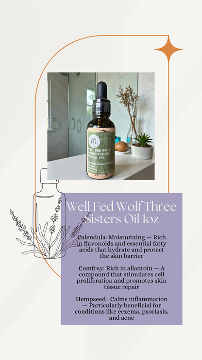 Well Fed Wolf Three Sisters Herbal Oil