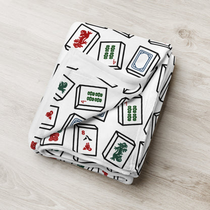 Mahjong Tiles Throw Blanket