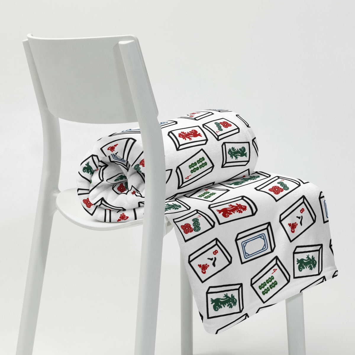 Mahjong Tiles Throw Blanket