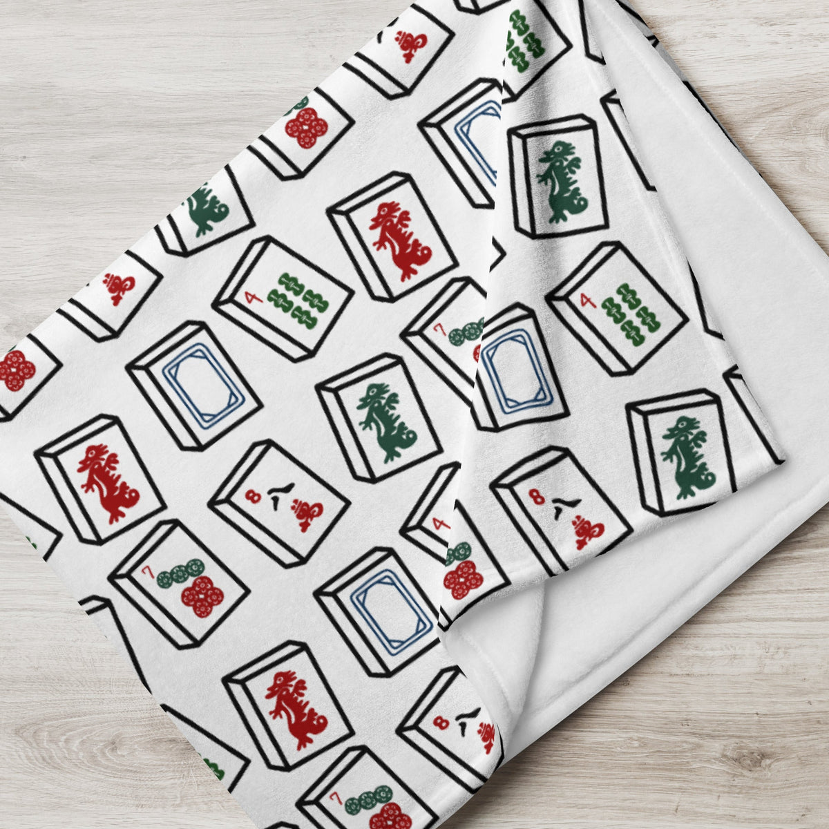 Mahjong Tiles Throw Blanket
