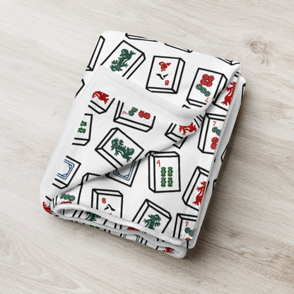 Mahjong Tiles Throw Blanket