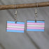 Trans Flag Wooden Dangle Earrings - - Cate&