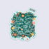 Sticker with floral design and text that says "may every trans kid grow into a trans adult"