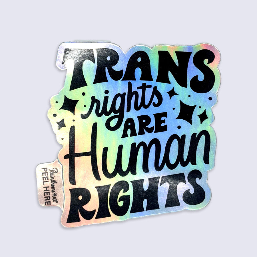 Holographic sticker with &