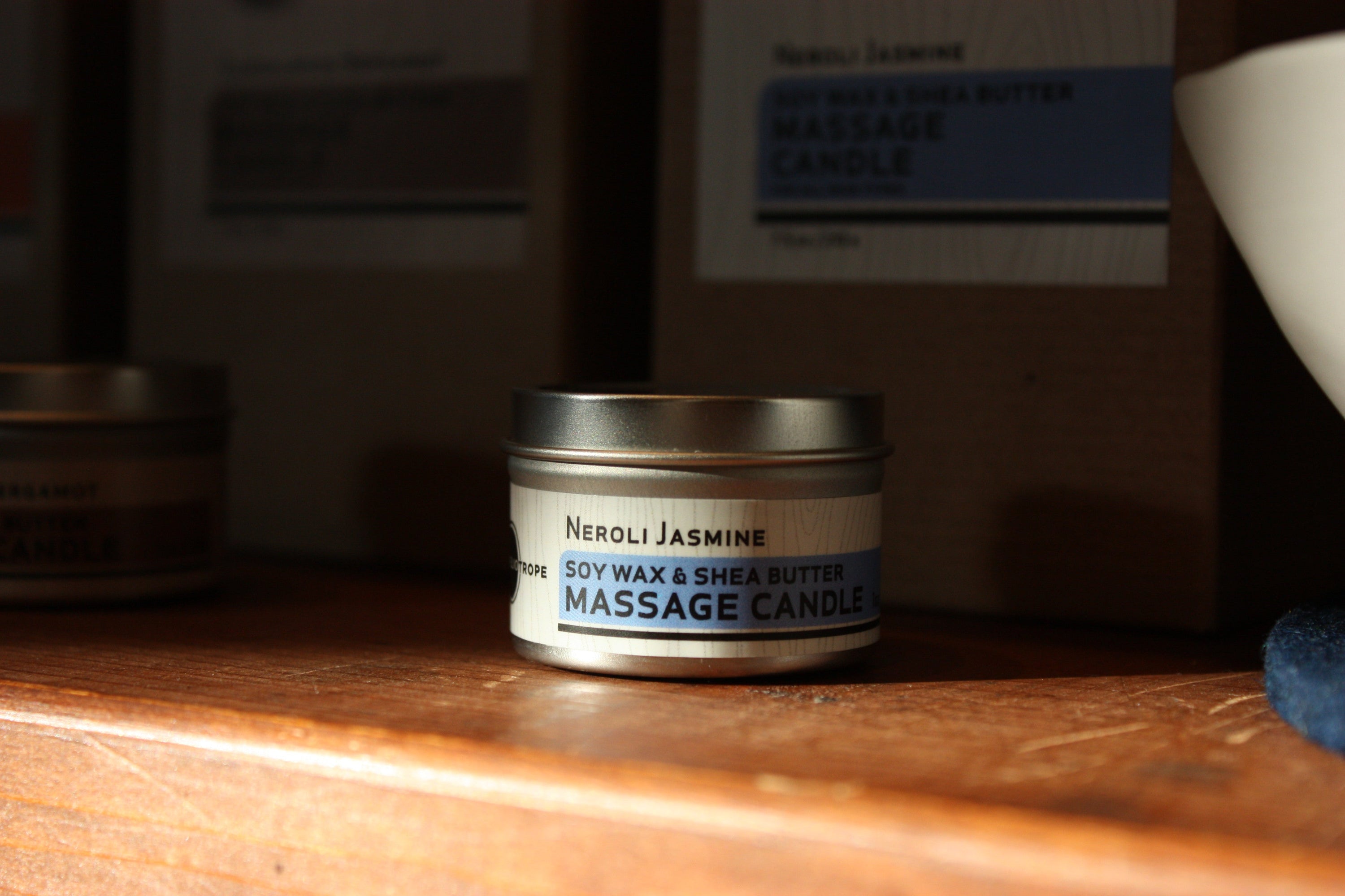soy wax &amp; shea butter massage candles travel size