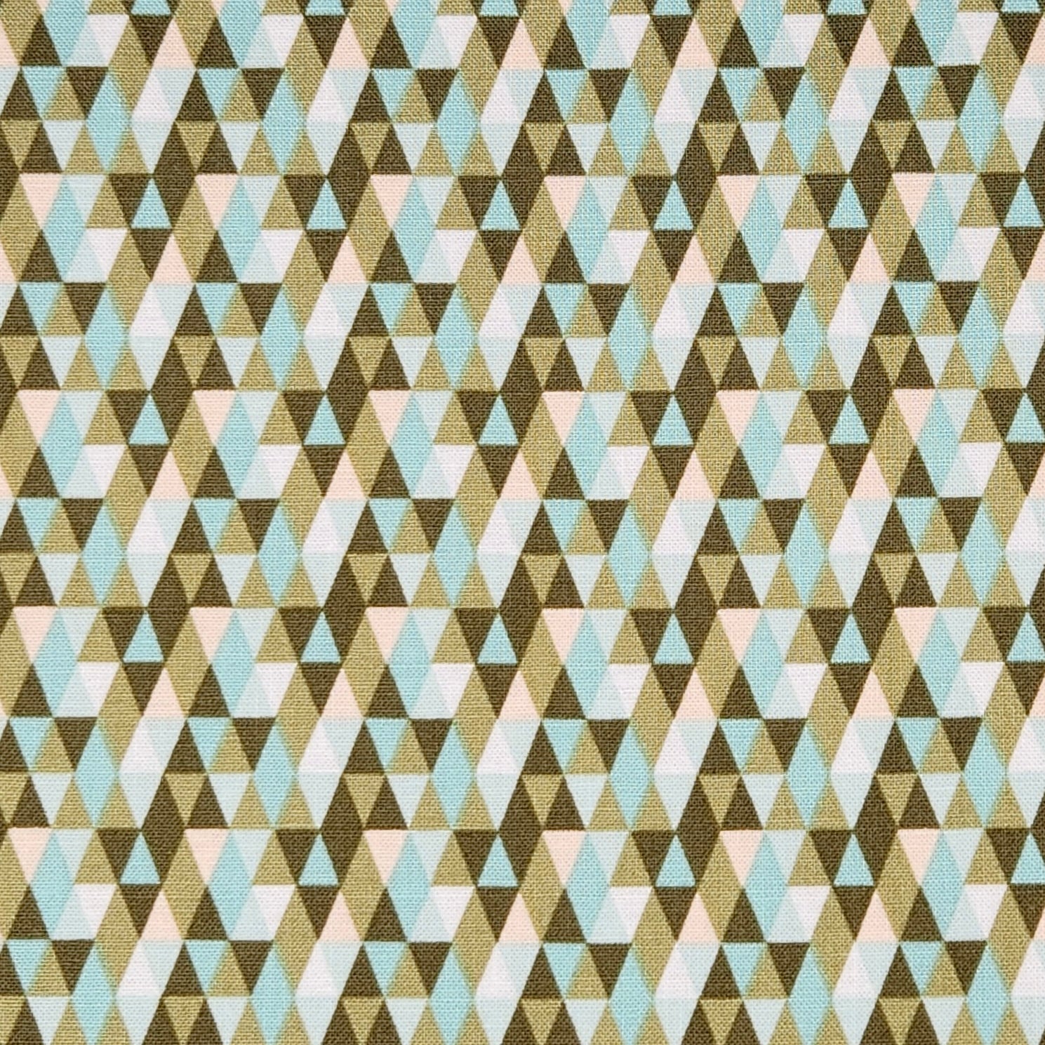 Cocktail Napkins - 100% Cotton - Set of 6 - Earthy Turquoise Triangles