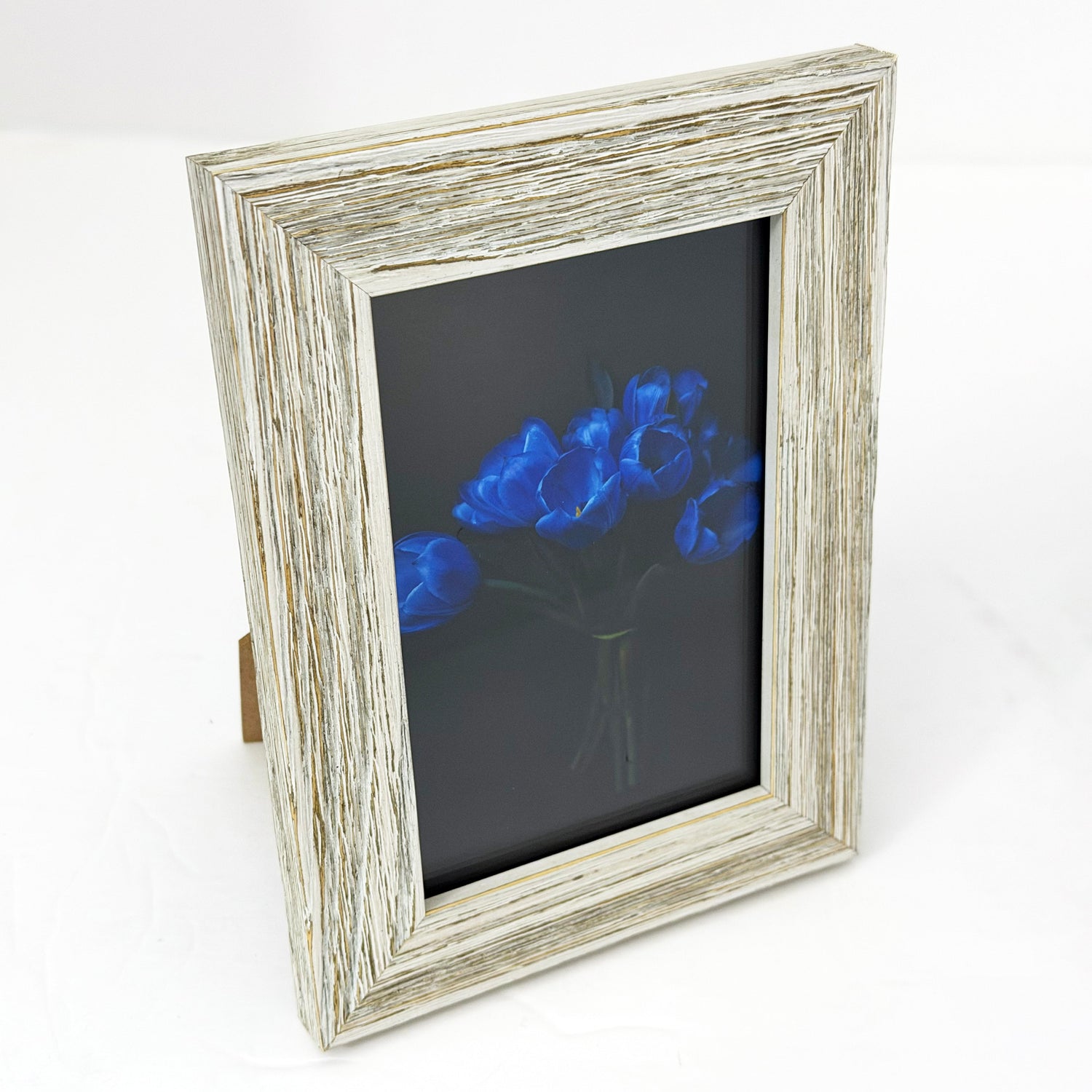Framed Print Electric Blue Tulips Bouquet 4x6