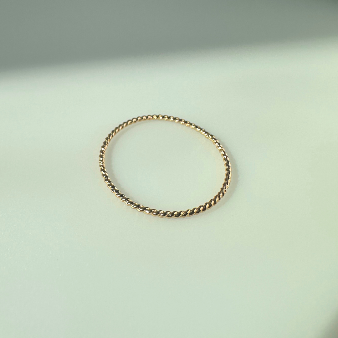 Gold Filled Stacking Ring - Twist