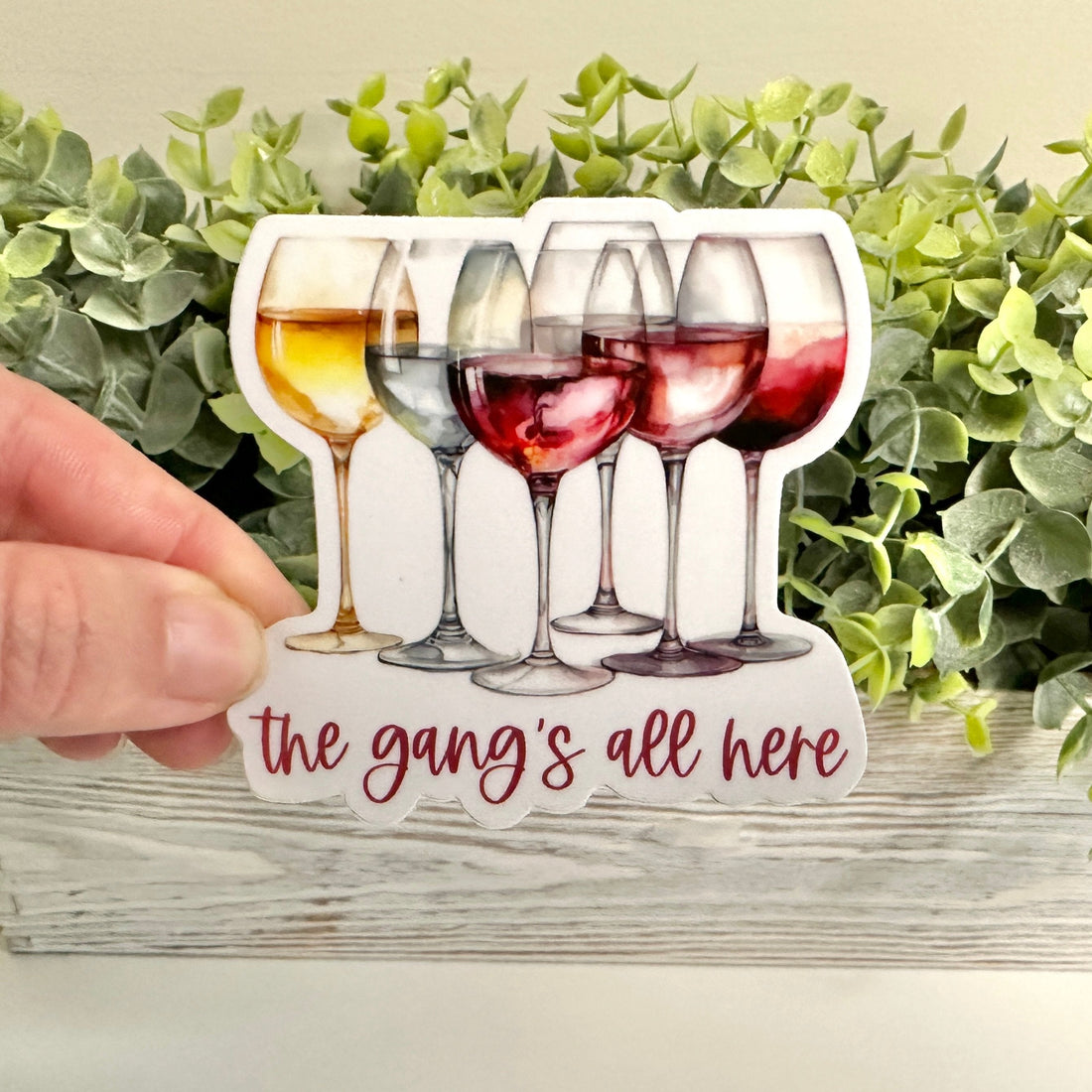 vinos and vows sticker for wine lovers