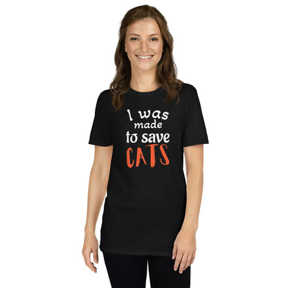 Save Cats T-Shirt for Animal Lovers - Short-Sleeve Unisex Style - 4Legz