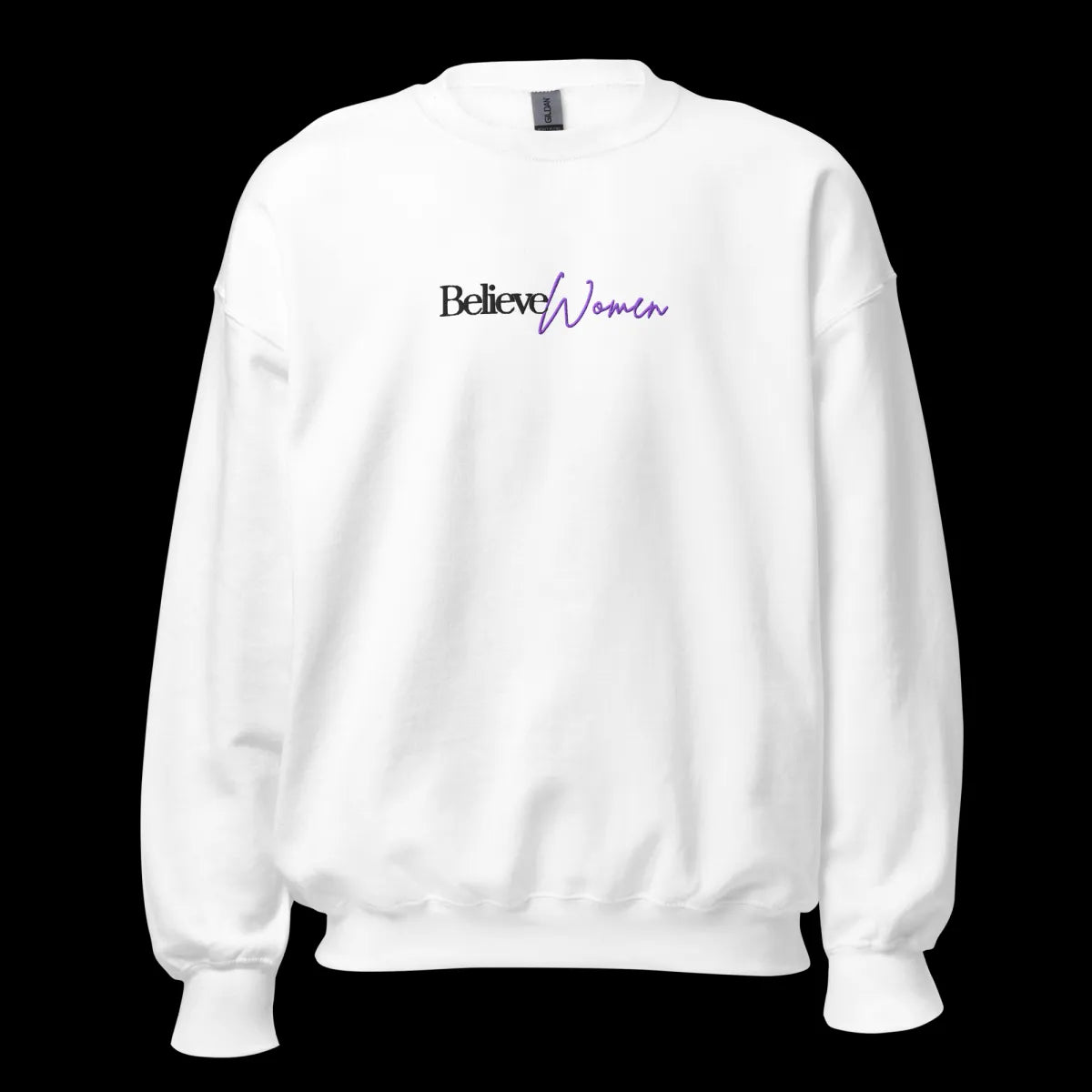 Believe Women Lightweight Embroidered Sweatshirt