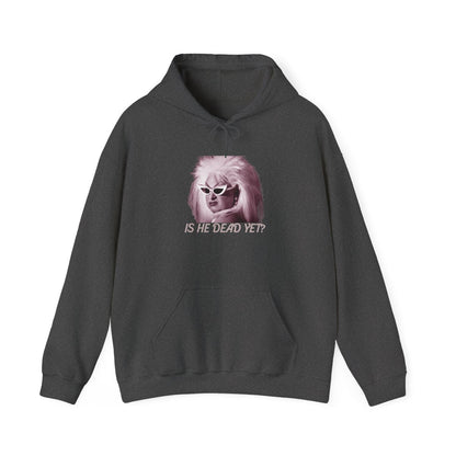 Is He Dead Yet? Divine Portrait Hoodie — Retro Drag Statement Pullover
