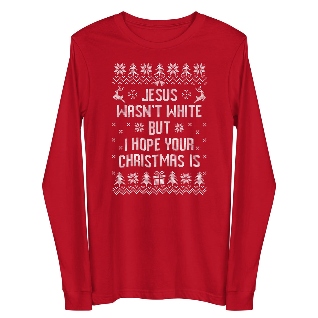 BROWN JESUS - RED LONG SLEEVE SHIRT