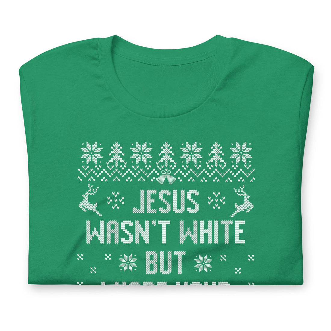 BROWN JESUS - RED/GREEN T-SHIRT