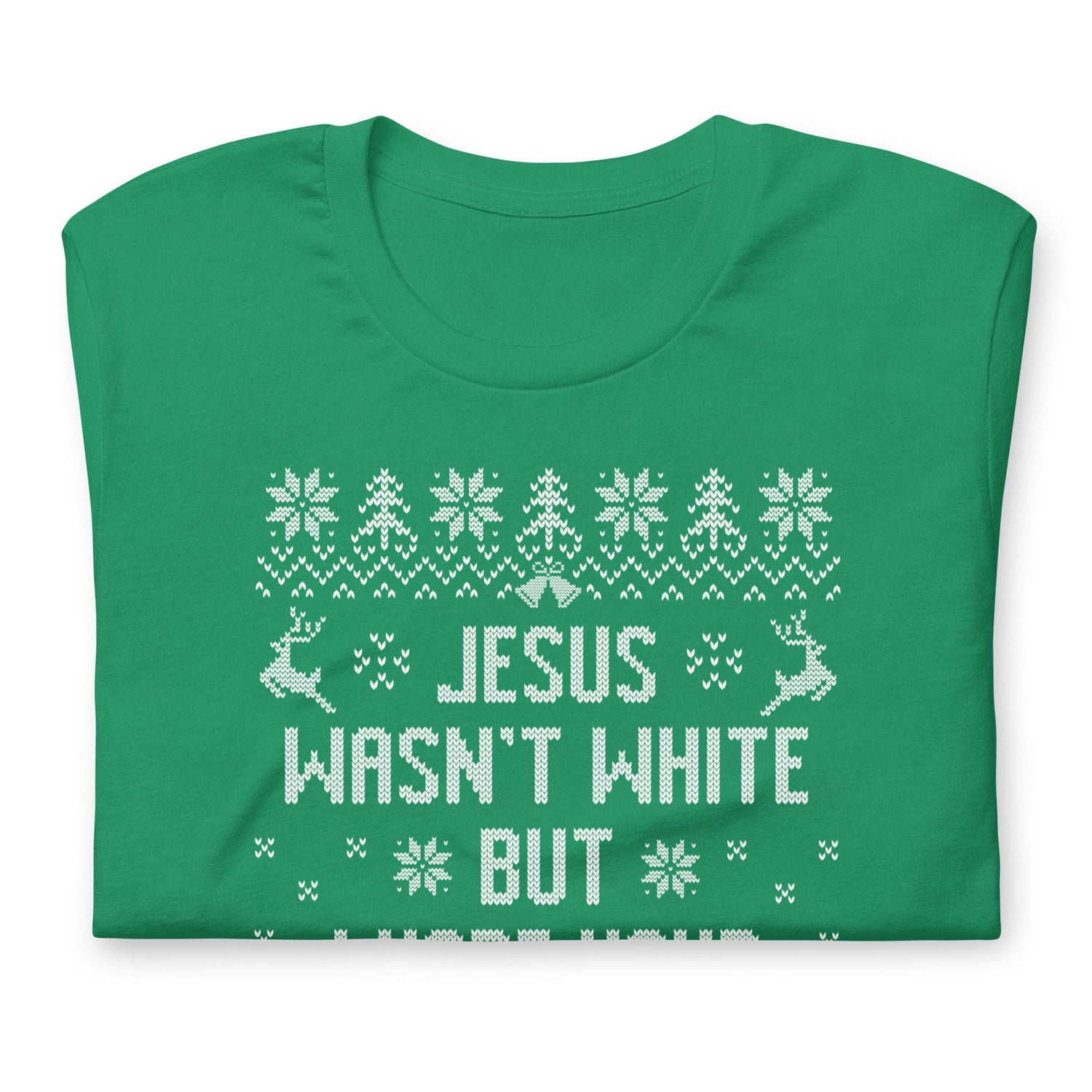 BROWN JESUS - RED/GREEN T-SHIRT