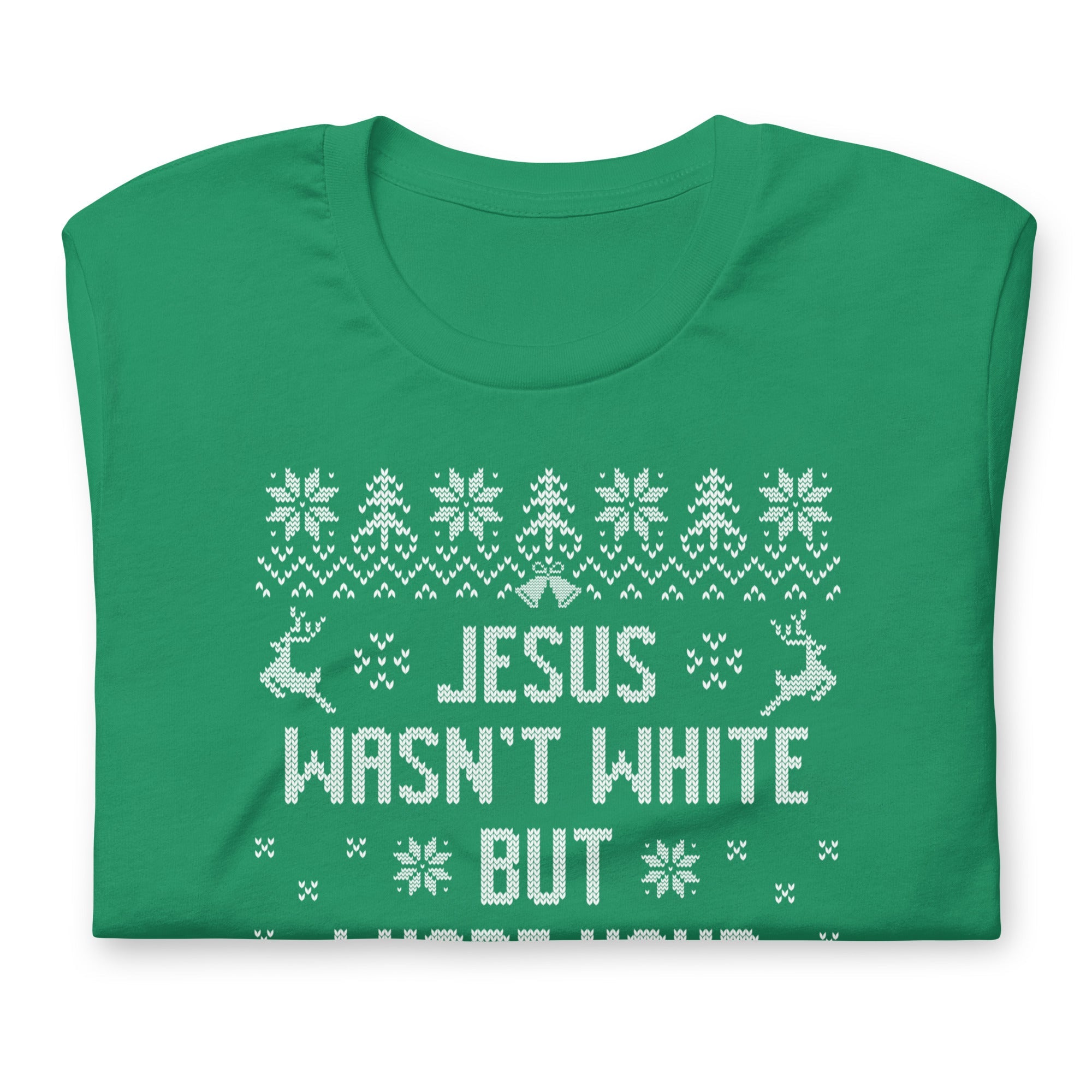 BROWN JESUS - RED/GREEN T-SHIRT