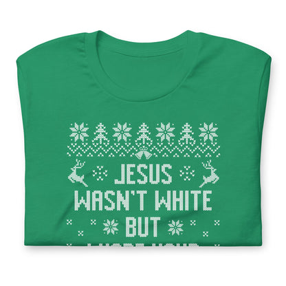 BROWN JESUS - RED/GREEN T-SHIRT