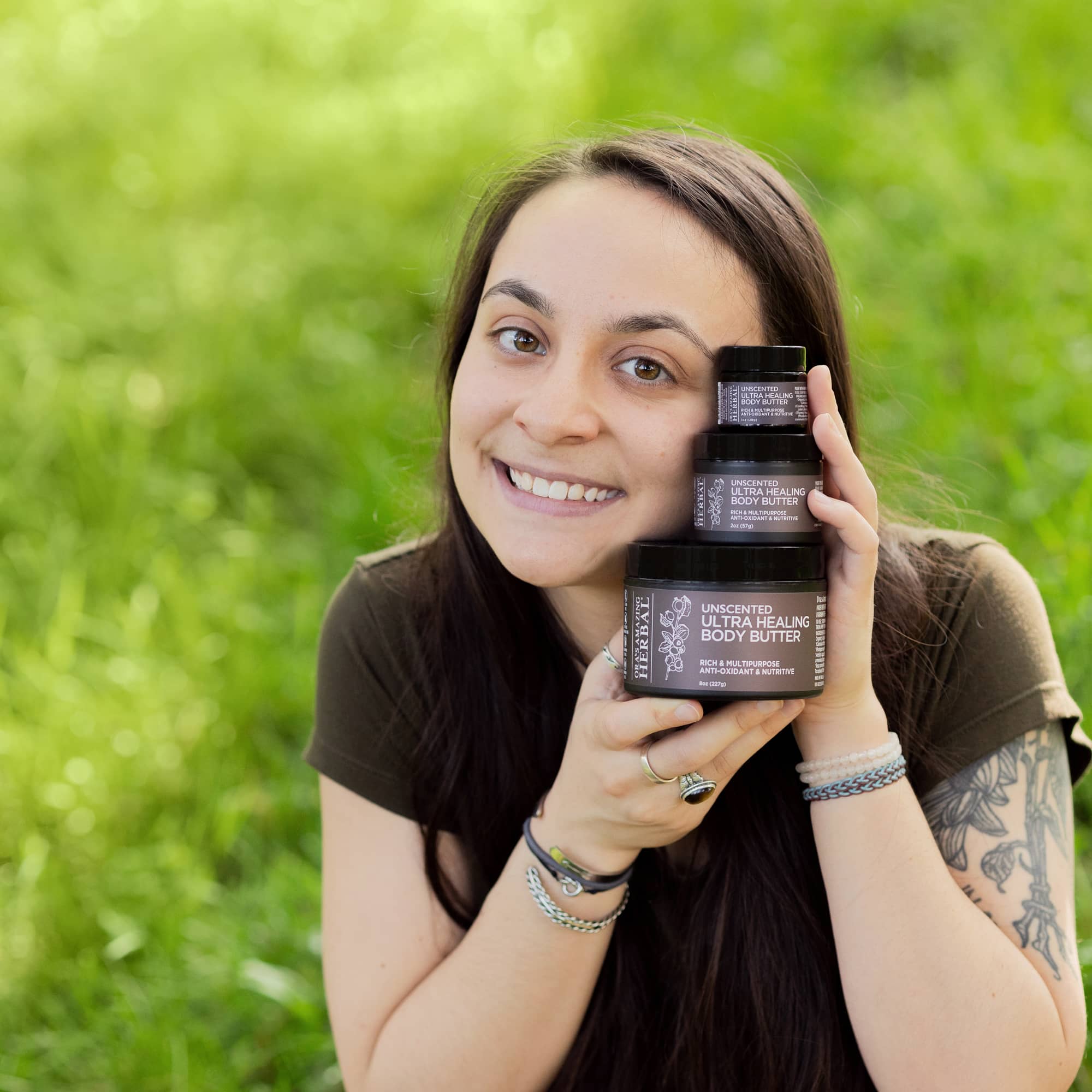 Unscented Body Butter All Sizes Lifestyle Outdoor Human Female Sabrina